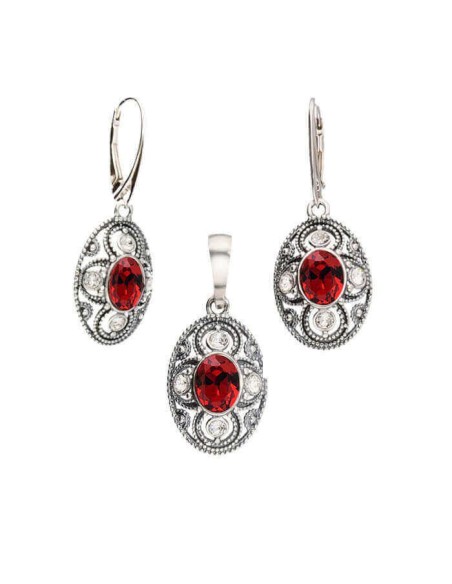 Srebrny oksydowany wisiorek Swarovski W 1822|Polcaratdesign.pl Biżuteria