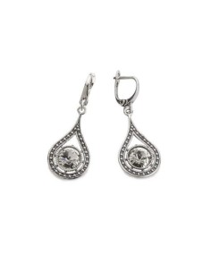 Swarovski K 1827 oxidized silver earrings