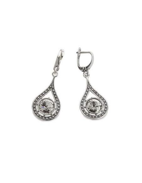 Swarovski K 1827 oxidized silver earrings