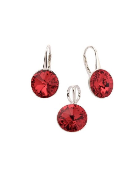 Srebrny komplet (kolczyki i wisiorek) z kryształami Swarovskiego KPL 1670