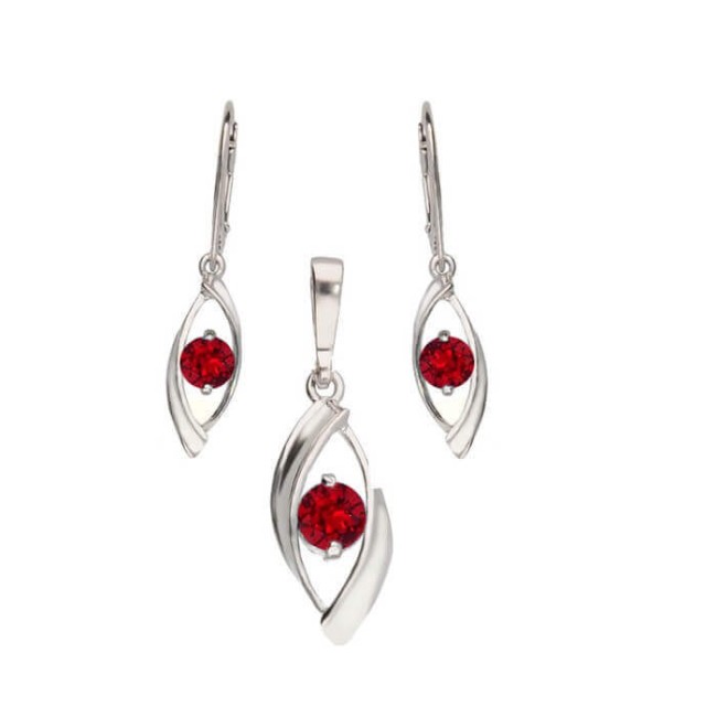 Silver earrings with Swarovski crystal K 2011