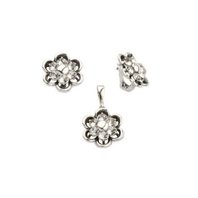 Srebrny oksydowany wisiorek Swarovski W 1796|Polcaratdesign.pl Biżuteria