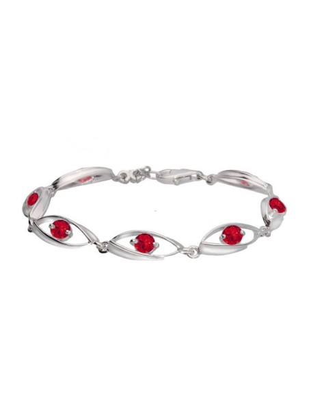 Srebrna bransoletka z kryształami Swarovski L 2011|Polcaratdesign.pl Biżuteria