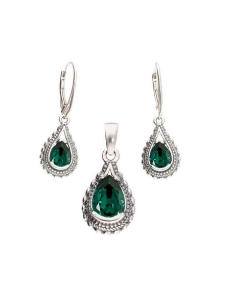 Silver K Crystal Earrings 1973