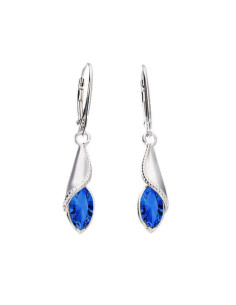 Silver earrings with Swarovski crystal K 1902 Montana 2