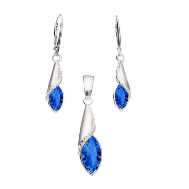 Silver earrings Crystal K 1902 Polcarat Design