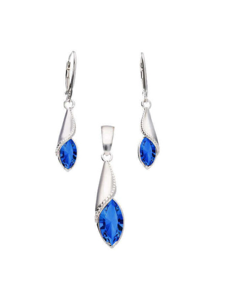 Silver earrings Crystal K 1902 Polcarat Design