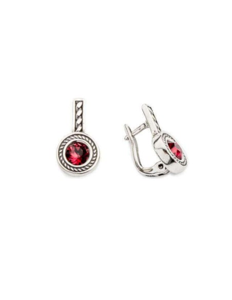 Kolczyki srebrne oksydowane Swarovski K3 1799|Polcaratdesign.pl Biżuteria