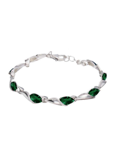 Silver bracelet with crystals L 1902