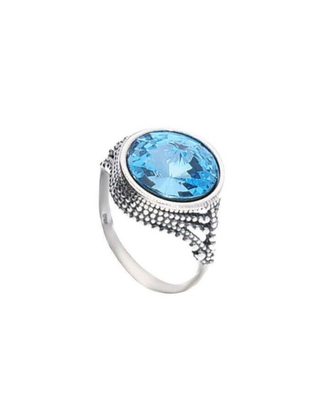 Silver ring with Swarovski crystals PK 1682