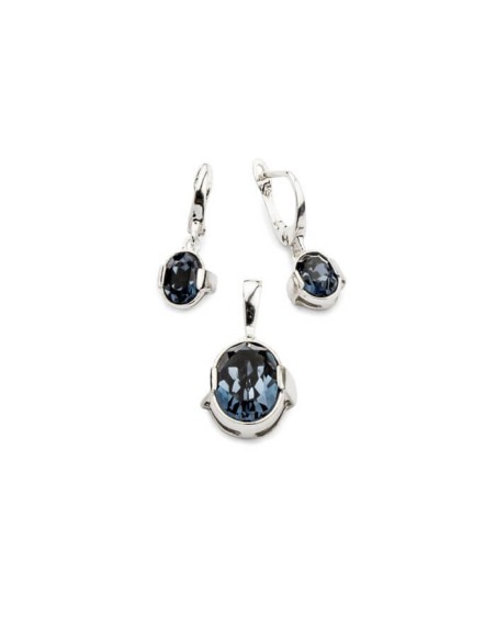 Kolczyki srebrne z kryształami Swarovskiego K2 1789|Polcaratdesign.pl Biżuteria