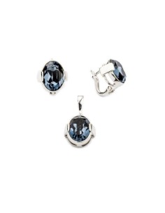 Silver earrings with crystals K3 1789 2