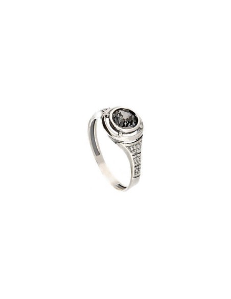 Silver oxidized ring with Swarovski crystal PK 1882
