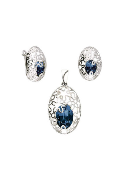 Srebrny rodowany wisiorek Swarovskiego W 2020|Polcaratdesign.pl Biżuteria