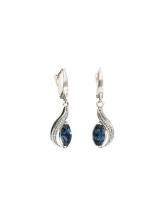 Swarovski K 1903 oxidized silver earrings
