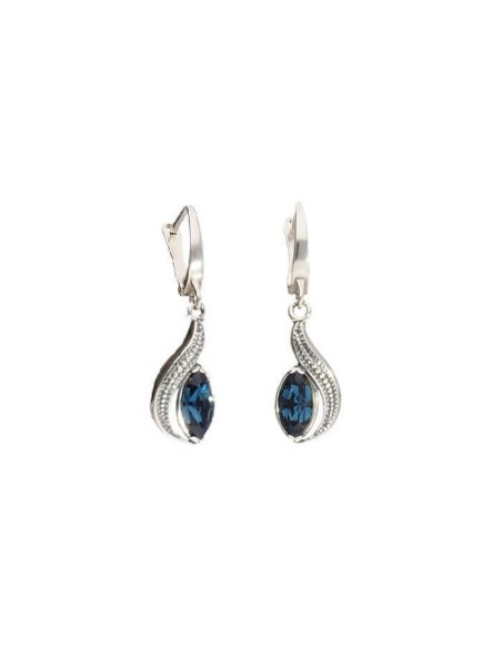 Swarovski K 1903 oxidized silver earrings