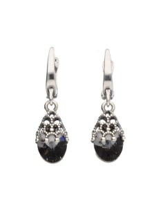 Silver earrings with Swarovski crystals K 1957 Vitrail Light 2