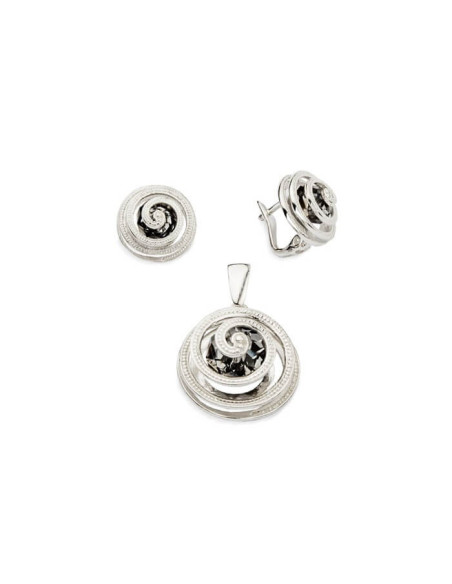 Silver earrings with Swarovski crystals K3 1790