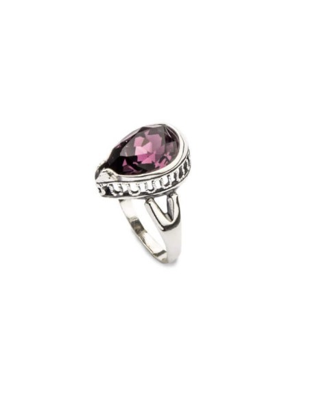 Silver ring with Swarovski crystals PK 1595