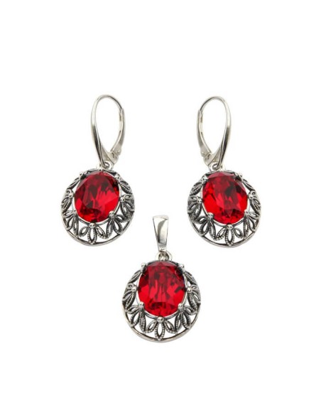 Srebrny oksydowany wisiorek Swarovski W 1672|Polcaratdesign.pl Biżuteria