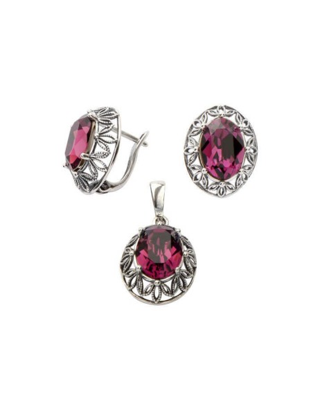 Silver ring with crystals PK 1672