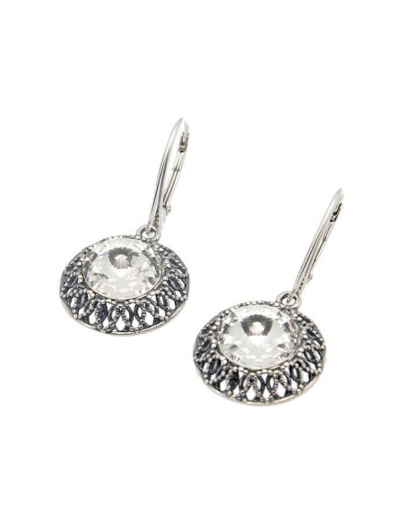 Swarovski K 1914 Silver Crystal Earrings