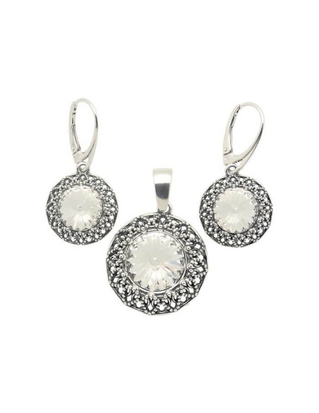 Swarovski K 1914 Silver Crystal Earrings