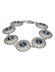 Oxidized silver bracelet Swarovski L 1719 Crystal 2