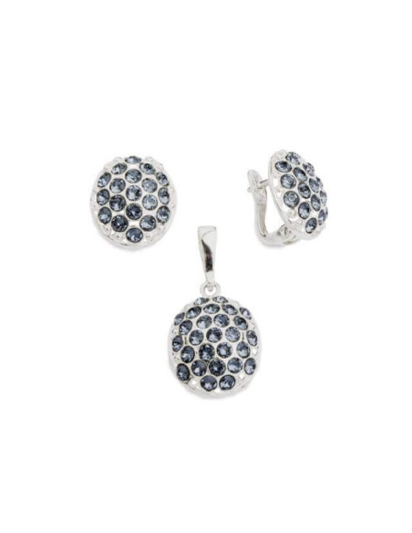 Silver earrings with Swarovski crystals K3 1795