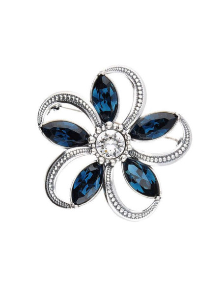 Silver brooch with crystals B 1898