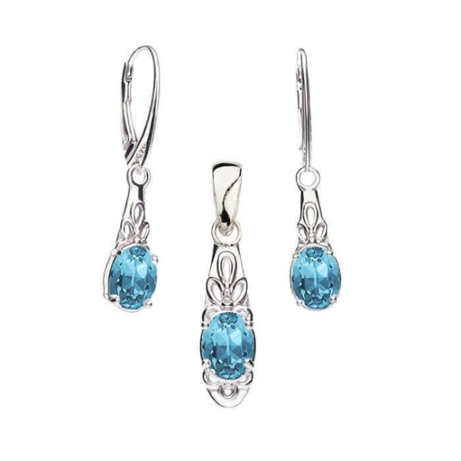 Srebrne rodowane kolczyki z kryształami K 2029|Polcaratdesign.pl Biżuteria