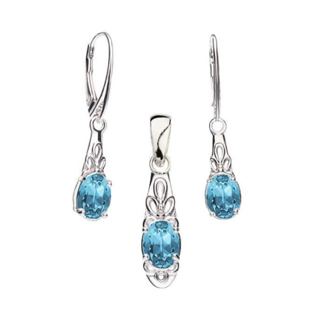 Silver rhodium-plated pendant with crystal W 2029 Polcarat Design