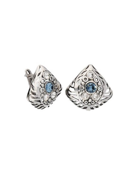 Swarovski Crystal K3 1971 oxidized silver earrings