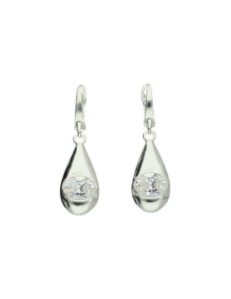 Silver earrings with zircons K 1818