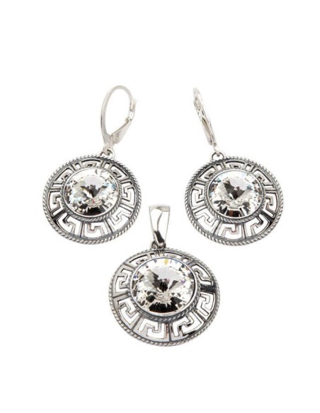 Srebrny oksydowany wisiorek Swarovski W 1693|Polcaratdesign.pl Biżuteria