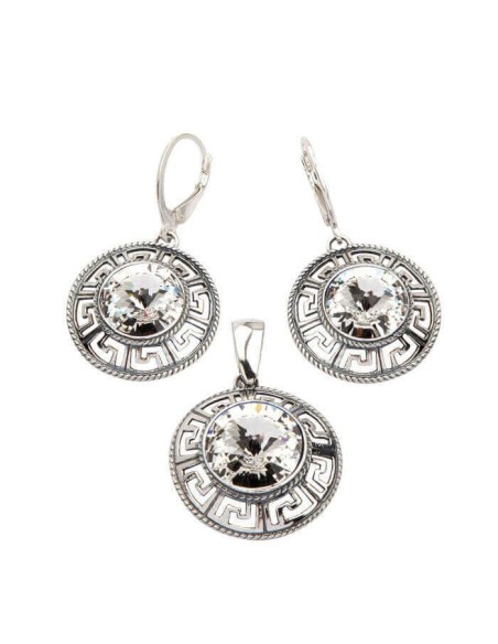 Srebrny pierścionek z kryształami Swarovskiego PK 1693|Polcaratdesign.pl Biżuteria