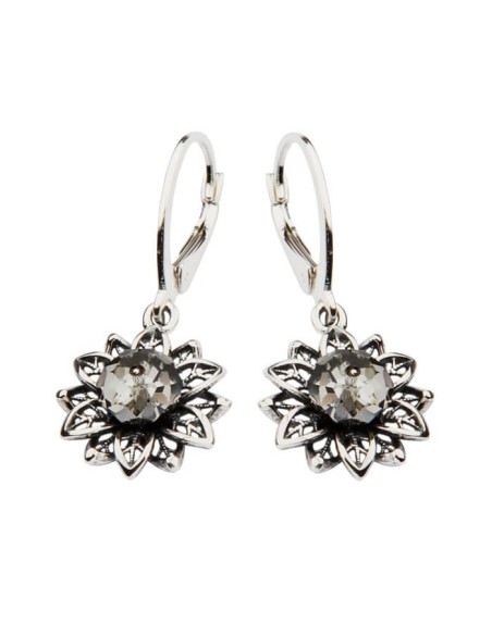 Swarovski K 1611 Silver Crystal Earrings