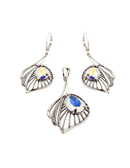 Kolczyki srebrne z kryształami Swarovskiego K 1644|Polcaratdesign.pl Biżuteria