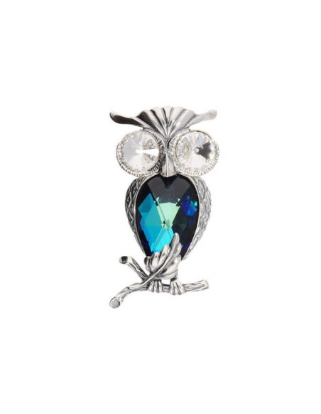 Silver pendant with Swarovski crystals OWL W 1175