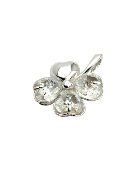 Silver Swarovski W 1700 Clover Pendant