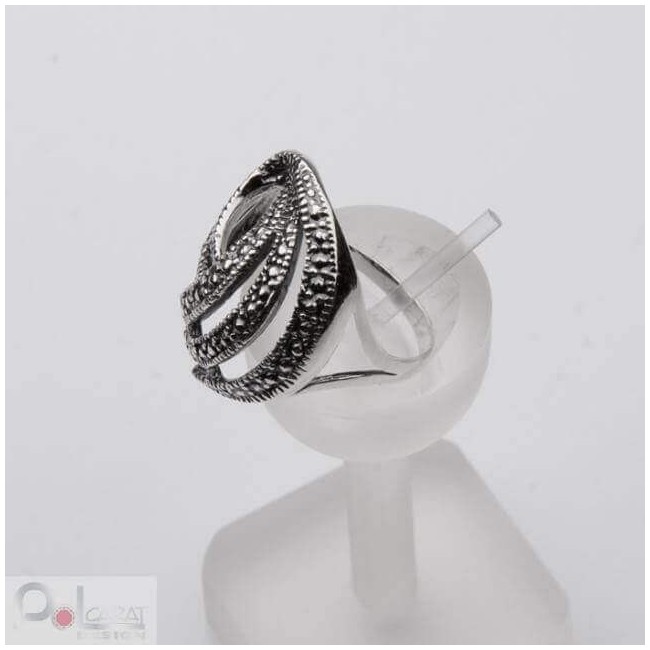 Oxidized silver ring P 994