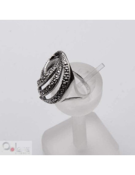 Oxidized silver ring P 994