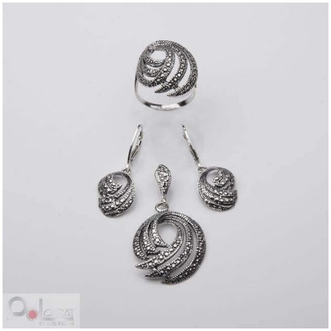 Oxidized silver ring P 994