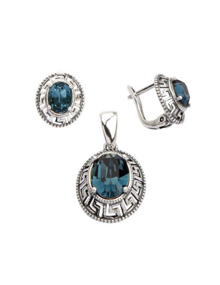 Srebrny pierścionek z kryształami Swarovskiego PK 1699|Polcaratdesign.pl Biżuteria