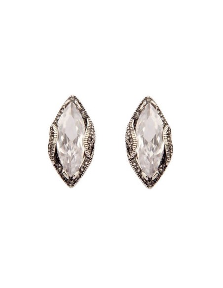 Silver zircon earrings K3 1509