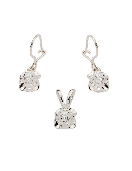 Silver set with zircons KPL 785