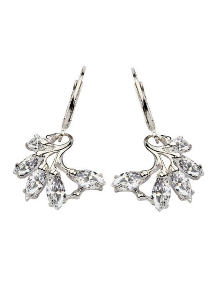 Silver earrings with zircons K 1635