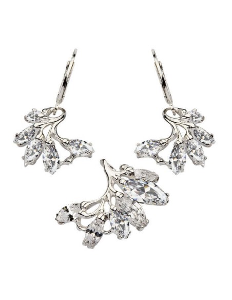 Silver earrings with zircons K 1635