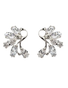 Silver earrings with zircons K2 1635