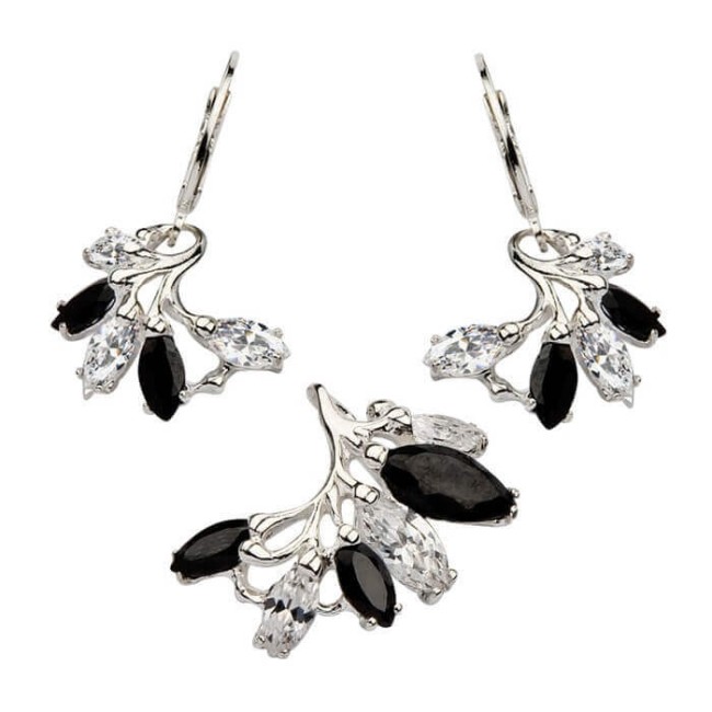 Silver pendant with zircons W 1635